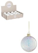 Χριστουγεννιάτικη Μπάλα Ιριδίζουσα 02.1163155 8cm White