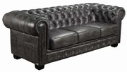 3θεσ.Δέρμα CHESTERFIELD 689 Antique Grey