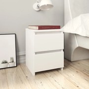 vidaXL Κομοδίνα 2 τεμ. Λευκά 30 x 30 x 40 εκ. από Μοριοσανίδα
