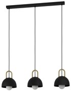 Φωτιστικό Οροφής-Ράγα Calmanera 99694 90x20x110cm 3xE27 40W Black-Gold Eglo