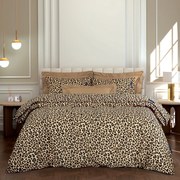 Σετ Παπλωματοθήκη Polycotton Υπέρδιπλη 220x240εκ. Essential 2218 Μαύρη-Μπεζ-Ώχρα Greenwich Polo Club