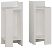Κομοδίνο Immerse pakoworld σετ 2 τμχ. λευκό 27x25x60εκ