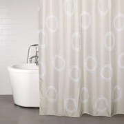 Κουρτίνα Μπάνιου Ronda 02384.001 180x200 Beige-White 180Πx200Υ Πολυέστερ