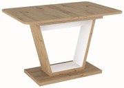 TABLE NIGEL OAK ARTISAN / WHITE MAT 120(160)X80 (D) DIOMMI NIGELDABM120D