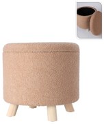 Σκαμπό Με Αποθηκευτικό Χώρο (Φ40x37) K-M Teddy Beige AAK400210