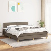 ΚΡΕΒΑΤΙ BOXSPRING ΜΕ ΣΤΡΩΜΑ TAUPE 160X200 ΕΚ. ΥΦΑΣΜΑΤΙΝΟ 3140549