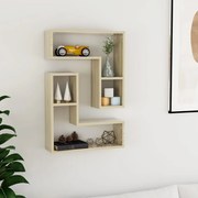 Ραφιέρες Τοίχου 2 τεμ. Sonoma Δρυς 50x15x50 εκ. από Επεξ. Ξύλο 807217