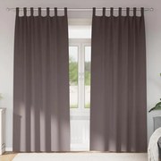 vidaXL Κουρτίνες 2 pcs Σκούρο καφέ Σκούρο καφέ 260 x 140 εκ.