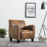 vidaXL Πολυθρόνα Καφέ 70 x 69 x 72 εκ. από Συνθετικό Δέρμα Σουέτ