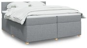 ΚΡΕΒΑΤΙ BOXSPRING ΜΕ ΣΤΡΩΜΑ ΑΝΟΙΧΤΟ ΓΚΡΙ 200X200 ΕΚ. ΥΦΑΣΜΑΤΙΝΟ 3289087