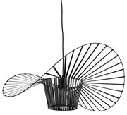 LUMINOVA 61464 Μοντέρνο Κρεμαστό Φωτιστικό Πλέγμα Μονόφωτο 1 x E27 IP20 Μαύρο Σχοινί με Μαύρο Σύρμα-Μ65 x Π65 x Υ25cm Globostar- 61464