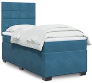 ΚΡΕΒΑΤΙ BOXSPRING ΜΕ ΣΤΡΩΜΑ ΜΠΛΕ 80 X 200 ΕΚ. ΒΕΛΟΥΔΙΝΟ 3290766