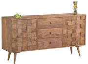 WOODWELL ΕΑ7043TEKA Μπουφές Τραπεζαρίας Σαλονιού, Ξύλο Ακακία Φυσικό 145x40x75cm ΕΑ7043