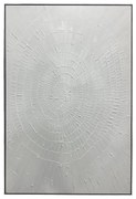 WHITE FINGERPRINTS A ΠΙΝΑΚΑΣ ΚΑΜΒΑΣ ΛΕΥΚΟ ΚΟΡΝΙΖΑ ΑΣΗΜΙ 80x120xH3,5cm