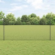 vidaXL Συγκολλητός Φράχτης με 10 U Πόδια Γκρι 1.2x10 m Χάλυβας