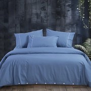 Παπλωματοθήκη Nau Wave Solid (Σετ 3τμχ) Blue Nautica Υπέρδιπλo 240x220cm 100% Βαμβάκι