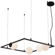 Φωτιστικό Οροφής Πολύφωτο Aca Quadro OD91584PB Black