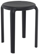SIESTA TOM 45εκ. ΣΚΑΜΠΟ BLACK ΠΟΛ/ΝΙΟΥ 34X34X45εκ.20.0779