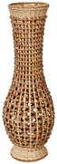 Βάζο Gucre Inart ξύλο-rattan pe σε φυσική απόχρωση Φ25x70εκ