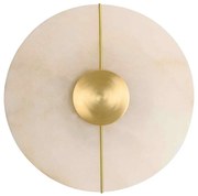 Φωτιστικό Τοίχου - Απλίκα Round Lusso 4295300 Φ20x5,2cm Led 587lm 6W 3000K White-Gold Viokef