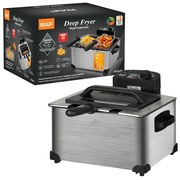 Raf R.5249 Φριτέζα Λαδιού με Διπλό Αποσπώμενο Κάδο 2000W 5lt Ασημί - Deep Fryer