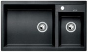Blanco Metra 9 Anthracite SILGRANIT™ PuraDur™ Γρανιτένιος Νεροχύτης Ένθετος με 2 Γούρνες 86x50cm