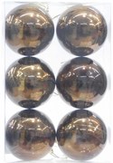 Σετ/6 τεμ. Χριστουγεννιάτικες Μπάλες Μπρονζέ 8cm 236602