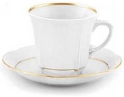 Φλυτζάνι Τσαγιού Kamelia 41.001.16G White-Gold Cryspo Trio Πορσελάνη