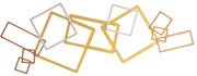 Διακοσμητικό Τοίχου 507ATP1214 45x116cm Multi-Gold Wallity Ατσάλι