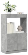 Ντουλάπι Γκρι Σκυρ. 63x33x100 εκ. από Επεξεργασμένο Ξύλο