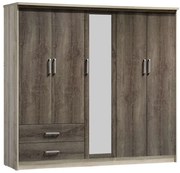 Ντουλάπα Ρούχων Olympus Castillo-Toro 198X57X183Cm 123-000024 Πεντάφυλλη Μελαμίνη