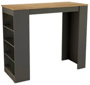 Τραπέζι μπαρ Birma  σε oak-ανθρακί απόχρωση 120x51.5x102εκ