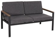 Καναπές Κήπου SAFIN C6279.03 Διθέσιος Αλουμίνιο &amp; Μαξιλάρια Ανθρακί 140x70x77Υ εκ. 140x70x77 εκ.