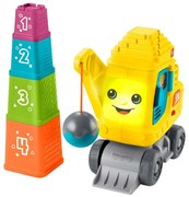 Εκπαιδευτικός Γερανός Με Κύβους Fisher-Price HWY62 Count Stack Crane Multi Mattel