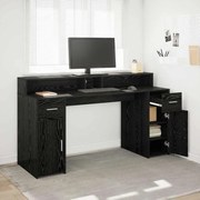 vidaXL Γραφείο Μαύρης Δρυός 160x55x91 εκ. Επεξεργασμένο Ξύλο