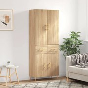 vidaXL Ντουλάπι Sonoma δρυς 69,5 x 34 x 180 εκ. από Επεξεργασμένο Ξύλο