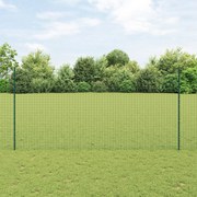 vidaXL Ασημένιοι Πόλοι Φράχτη 22 pcs Πράσινο 50 x 1.5 μ. Μέταλλο