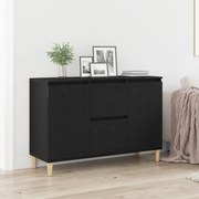 vidaXL Πλαϊνό Γραφείο Μαύρο Δρυς 101x35x60 εκ. Φτιαγμένο από ξύλο
