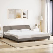 vidaXL Σκελετός Κρεβατιού Χωρίς Στρώμα Taupe 200x200 εκ.Υφασμάτινο