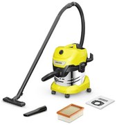 Karcher WD 4 S V-20/5/22 Σκούπα Υγρών / Στερεών 1000W με Κάδο 20lt