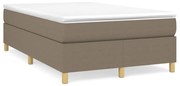 Κρεβάτι Boxspring με Στρώμα Taupe 120x190 εκ. Υφασμάτινο - Μπεζ-Γκρι