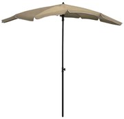 Ομπρέλα Κήπου με Ιστό Taupe 200 x 130 εκ. 315554