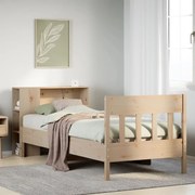 vidaXL Κρεβάτι Βιβλιοθήκη Χωρίς Στρώμα 75x190 εκ Μασίφ Ξύλο Πεύκο