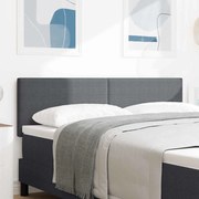 vidaXL LED κεφαλάρι με φώτα λωρίδας LED Σκούρο γκρι 160 cm ύφασμα