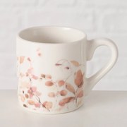 Κούπα Πορσελάνης Λευκή Με Σχέδιο Φύλλα 8,5x6x6,1εκ. Bernada MSA 20-25-788