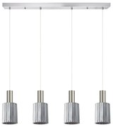 Φωτιστικό Οροφής - Ράγα Adept Tube 77-8398 85x12x300cm 4xE27 60W Nickel-Smoke Homelighting