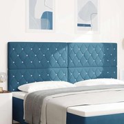vidaXL Βελούδινο Κεφαλάρι Argyle Σκούρο Μπλε 200 cm Βελούδο