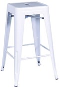 Σκαμπό Μπάρ Relix White Ε5193 43X43Χ67 cm Metal