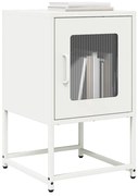 vidaXL Κομοδίνο λευκό 36x39x60,5 cm από χάλυβα ψυχρής έλασης