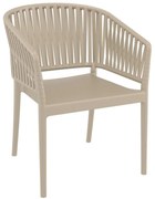 Πολυθρόνα Portofino 20.0873 58x58x80cm Taupe Siesta